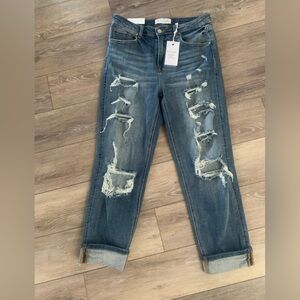 Risen Brand Jeans High Rise Girlfriend Fit Size 9/29 New With Tags
